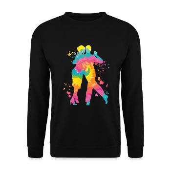 Tango Argentin Danse Milonga Vals - Sweat-shirt Unisexe - noir - Devant - Alina (178cm) & Michal (187cm)