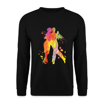 Tango Argentin Danse Milonga Vals - Sweat-shirt Unisexe - noir - Devant - Alina (178cm) & Michal (187cm)