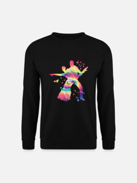 Latin Dancing Couple Aquarell Tänzerin - Unisex Pullover - Schwarz