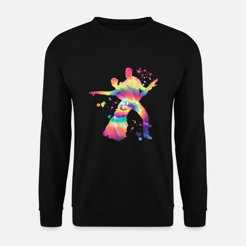Latin Dancing Couple Aquarell Tänzerin - Unisex Pullover - Schwarz