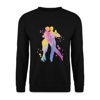 Tango Argentin Danse Milonga Vals - Sweat-shirt Unisexe - noir - Devant - Alina (178cm) & Michal (187cm)
