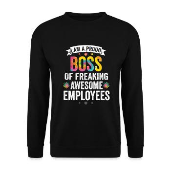 Fier patron de bons employés - Sweat-shirt Unisexe - noir - Devant - Alina (178cm) & Michal (187cm)