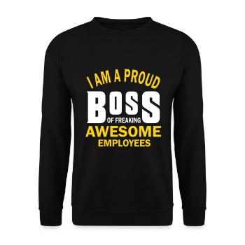 Fier patron de bons employés - Sweat-shirt Unisexe - noir - Devant - Alina (178cm) & Michal (187cm)