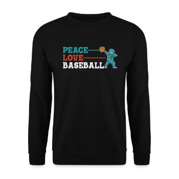 Les filles de la paix aiment le baseball - Sweat-shirt Unisexe - noir - Devant - Alina (178cm) & Michal (187cm)