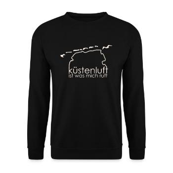 Küstenluft Ist Was Mich Ruft Ostriesische Inseln - Unisex Pullover - Schwarz - Vorne - Alina (178cm) & Michal (187cm)