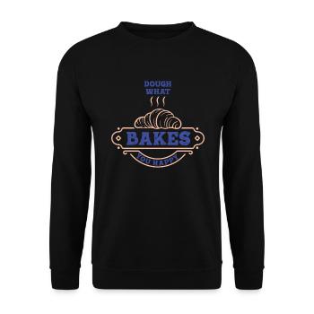 Dough What Bakes You Happy Bäckerei - Unisex Pullover - Schwarz - Vorne - Alina (178cm) & Michal (187cm)