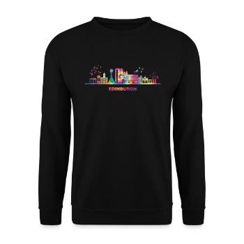 Edinburgh skyline cityscape Edinburgh - Unisex Sweatshirt - black - Front - Alina (178cm) & Michal (187cm)