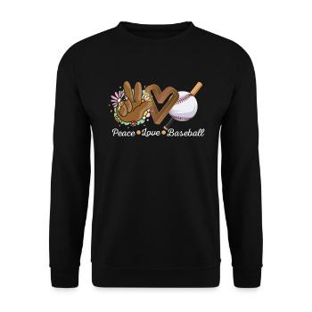 Les filles de la paix aiment le baseball - Sweat-shirt Unisexe - noir - Devant - Alina (178cm) & Michal (187cm)