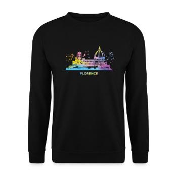 Paysage urbain florentin Skyline Florence - Sweat-shirt Unisexe - noir - Devant - Alina (178cm) & Michal (187cm)