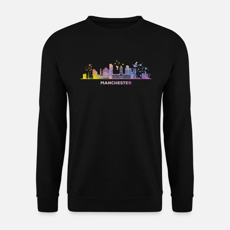 Manchester Skyline Manchester - Unisex Pullover - Schwarz