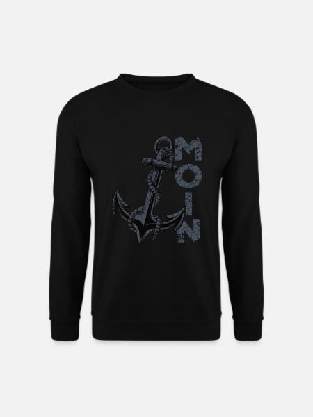 Moin Anker Ostfriesland Ostfriese - Unisex Pullover - Schwarz