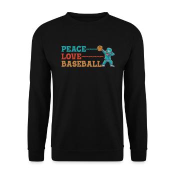 Les filles de la paix aiment le baseball - Sweat-shirt Unisexe - noir - Devant - Alina (178cm) & Michal (187cm)