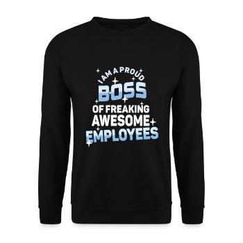 Fier patron de bons employés - Sweat-shirt Unisexe - noir - Devant - Alina (178cm) & Michal (187cm)