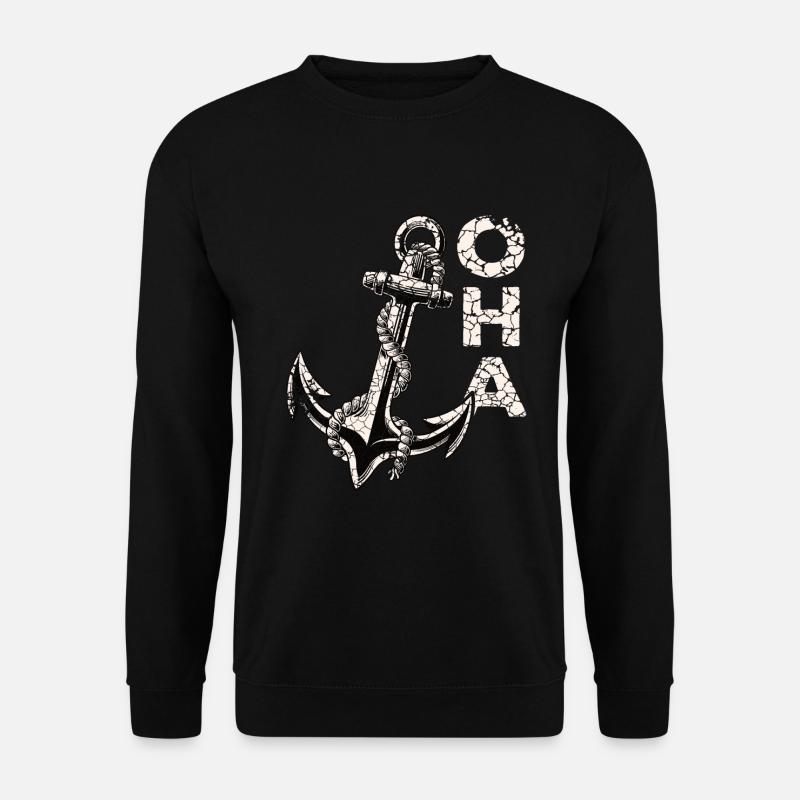 Oha Anker Norddeutsche Panikattacke - Unisex Pullover - Schwarz