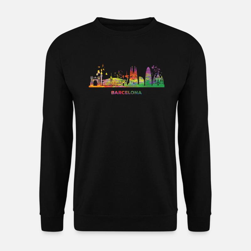 Barcelonische Skyline Barcelona - Unisex Sweatshirt - black