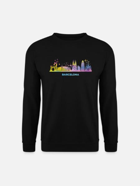 Barcelonische Skyline Barcelone - Sweat-shirt Unisexe - noir