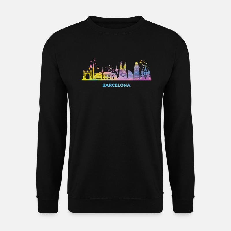 Barcelonische Skyline Barcelone - Sweat-shirt Unisexe - noir