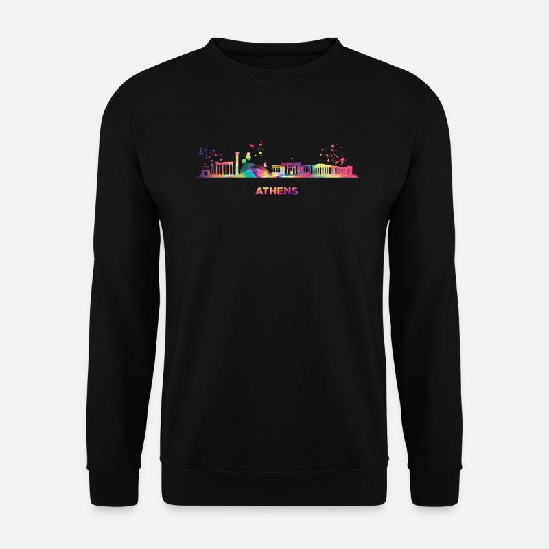 Athener Skyline Athens - Unisex Pullover - Schwarz
