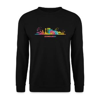 Edinburgh skyline cityscape Edinburgh - Unisex Sweatshirt - black - Front - Alina (178cm) & Michal (187cm)