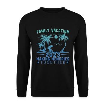 Vacances d’été en famille Créer des souvenirs - Sweat-shirt Unisexe - noir - Devant - Alina (178cm) & Michal (187cm)