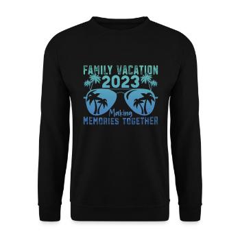 Vacances d’été en famille Créer des souvenirs - Sweat-shirt Unisexe - noir - Devant - Alina (178cm) & Michal (187cm)