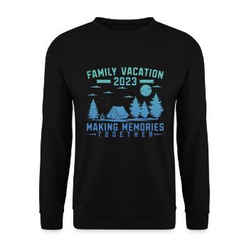 Vacances d’été en famille Créer des souvenirs - Sweat-shirt Unisexe - noir - Devant - Alina (178cm) & Michal (187cm)