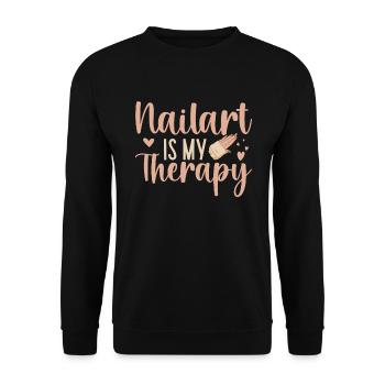 Nail art est ma technicienne ongulaire thérapeutique - Sweat-shirt Unisexe - noir - Devant - Alina (178cm) & Michal (187cm)