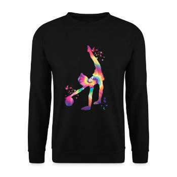 Gymnaste avec gymnastique rythmique de balle - Sweat-shirt Unisexe - noir - Devant - Alina (178cm) & Michal (187cm)