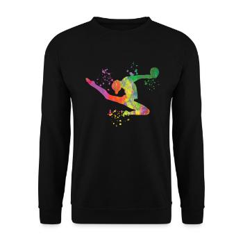 Gymnast with ball rhythmic gymnastics - Unisex Sweatshirt - black - Front - Alina (178cm) & Michal (187cm)