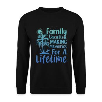 Vacances d’été en famille Créer des souvenirs - Sweat-shirt Unisexe - noir - Devant - Alina (178cm) & Michal (187cm)
