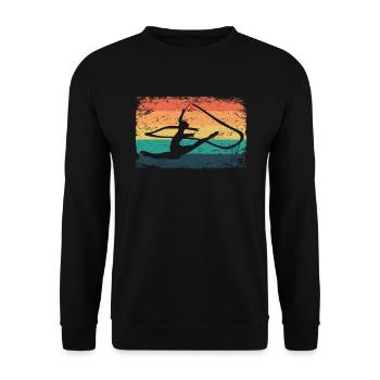 Gymnaste Gymnaste Gymnastique Rythmique Rétro - Sweat-shirt Unisexe - noir - Devant - Alina (178cm) & Michal (187cm)