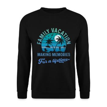 Vacances d’été en famille Créer des souvenirs - Sweat-shirt Unisexe - noir - Devant - Alina (178cm) & Michal (187cm)