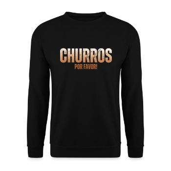 Churros Por Favor Vintage Mexican Churro - Unisex Sweatshirt - black - Front - Alina (178cm) & Michal (187cm)