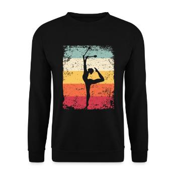 Gymnast Legs Gymnastique Rythmique Rétro - Sweat-shirt Unisexe - noir - Devant - Alina (178cm) & Michal (187cm)