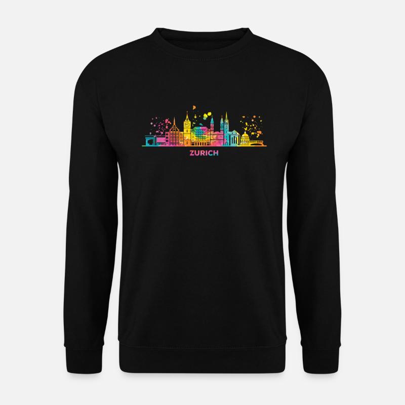 Zuricher Skyline Zurich - Unisex Sweatshirt - black