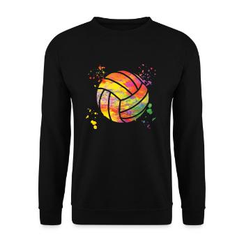 Volleyballspieler Kinder Beachvolleyball - Unisex Pullover - Schwarz - Vorne - Alina (178cm) & Michal (187cm)