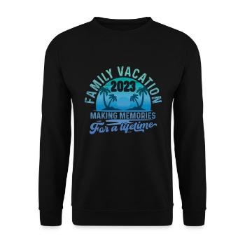 Vacances d’été en famille Créer des souvenirs - Sweat-shirt Unisexe - noir - Devant - Alina (178cm) & Michal (187cm)