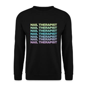 Thérapeute des ongles Drôle Nail Art Nail Tech - Sweat-shirt Unisexe - noir - Devant - Alina (178cm) & Michal (187cm)