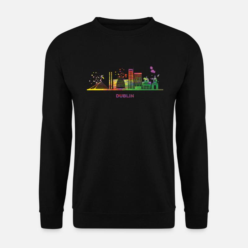 Dublin Skyline Dublin - Unisex Pullover - Schwarz