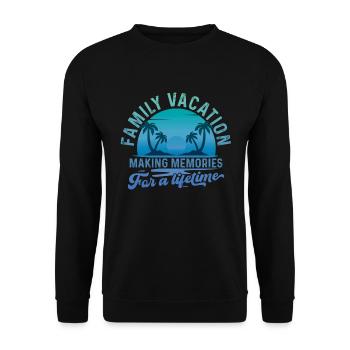 Vacances d’été en famille Créer des souvenirs - Sweat-shirt Unisexe - noir - Devant - Alina (178cm) & Michal (187cm)