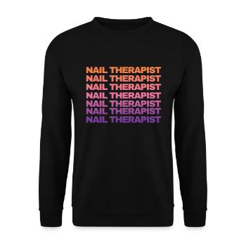 Thérapeute des ongles Drôle Nail Art Nail Tech - Sweat-shirt Unisexe - noir - Devant - Alina (178cm) & Michal (187cm)