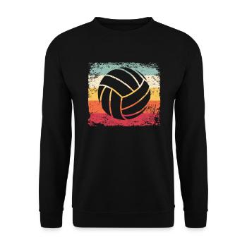 Volleyball Joueur Retro Beach Volleyball - Sweat-shirt Unisexe - noir - Devant - Alina (178cm) & Michal (187cm)