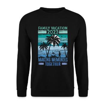 Vacances d’été en famille Créer des souvenirs - Sweat-shirt Unisexe - noir - Devant - Alina (178cm) & Michal (187cm)