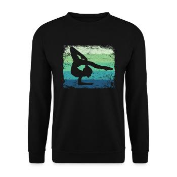 Gymnaste Gymnaste Gymnastique Rythmique Rétro - Sweat-shirt Unisexe - noir - Devant - Alina (178cm) & Michal (187cm)