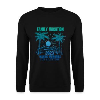Vacances d’été en famille Créer des souvenirs - Sweat-shirt Unisexe - noir - Devant - Alina (178cm) & Michal (187cm)