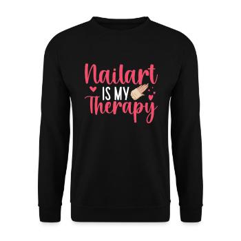 Nail art est ma technicienne ongulaire thérapeutique - Sweat-shirt Unisexe - noir - Devant - Alina (178cm) & Michal (187cm)