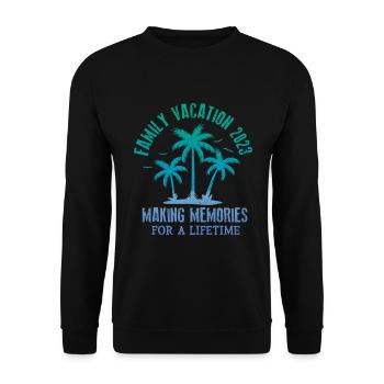 Vacances d’été en famille Créer des souvenirs - Sweat-shirt Unisexe - noir - Devant - Alina (178cm) & Michal (187cm)