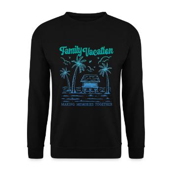 Vacances d’été en famille Créer des souvenirs - Sweat-shirt Unisexe - noir - Devant - Alina (178cm) & Michal (187cm)