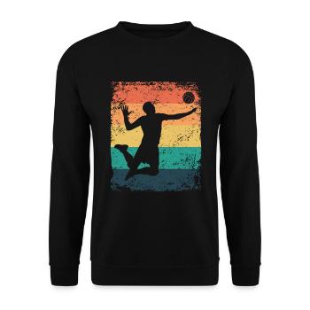 Volleyball Joueur Retro Beach Volleyball - Sweat-shirt Unisexe - noir - Devant - Alina (178cm) & Michal (187cm)