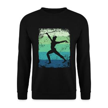 Gymnaste Baton Gymnastique Rythmique Rétro - Sweat-shirt Unisexe - noir - Devant - Alina (178cm) & Michal (187cm)